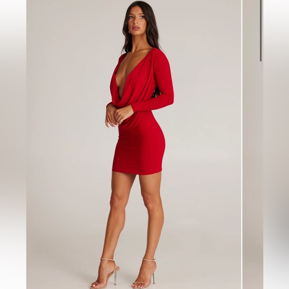Melanie the label Kyla Red Reversible Mini Dress - Picture 5 of 10